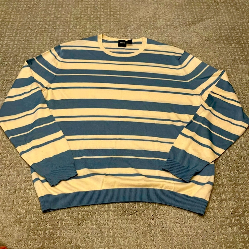 SALE! HUGO BOSS virgin wool/cashmere sweater, very good cond, XL/fits more M!